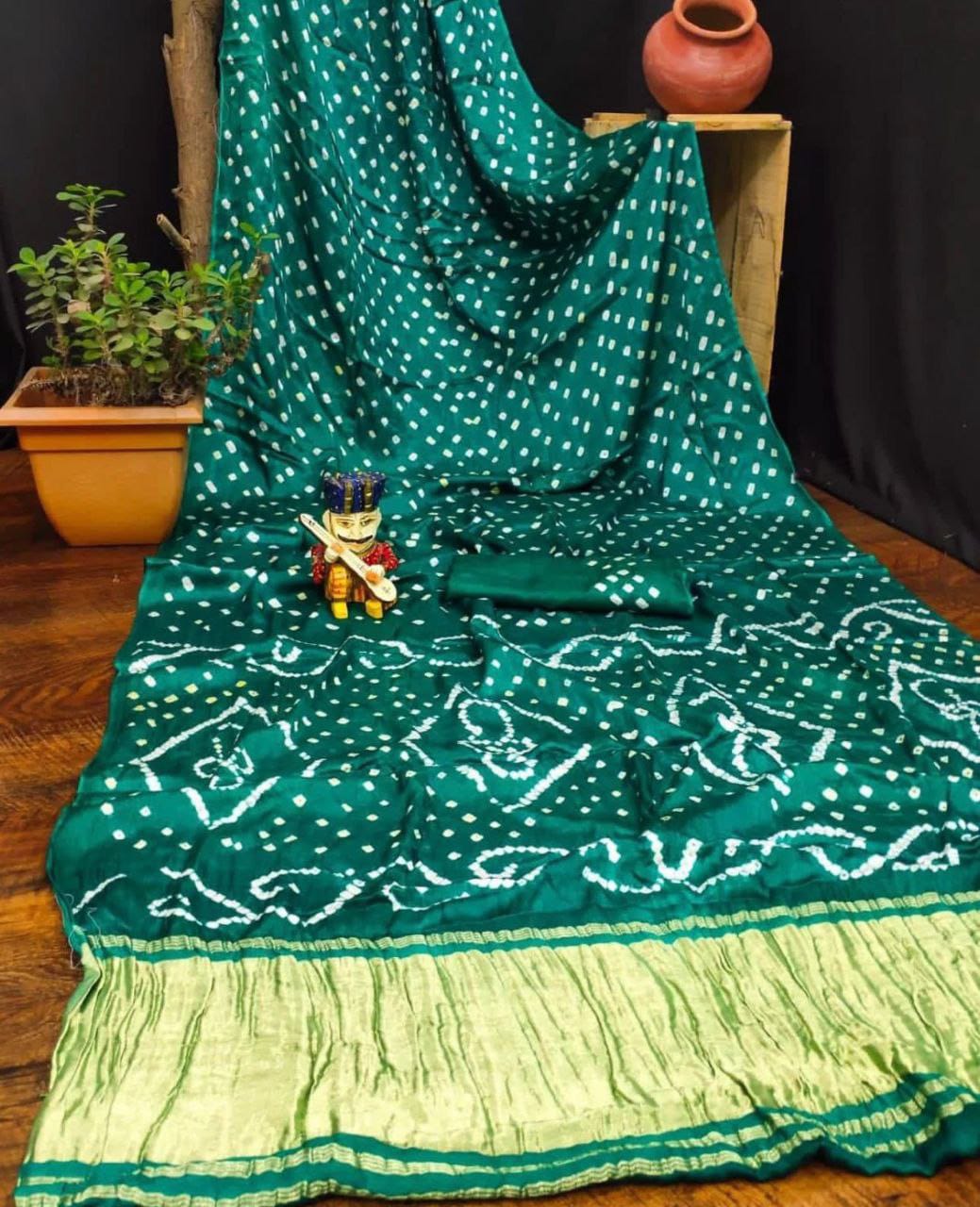 Gaji Silk Original Bandhani Saree ❤️