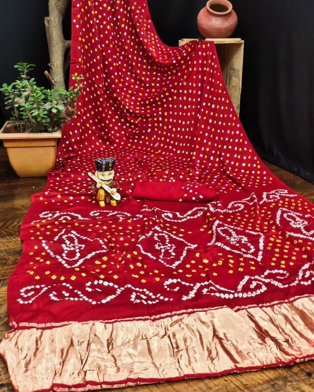 Gaji Silk Original Bandhani Saree ❤️