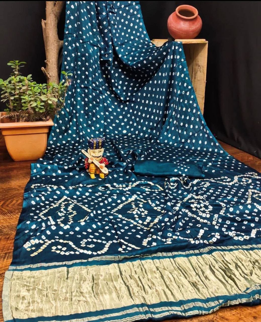 Gaji Silk Original Bandhani Saree ❤️