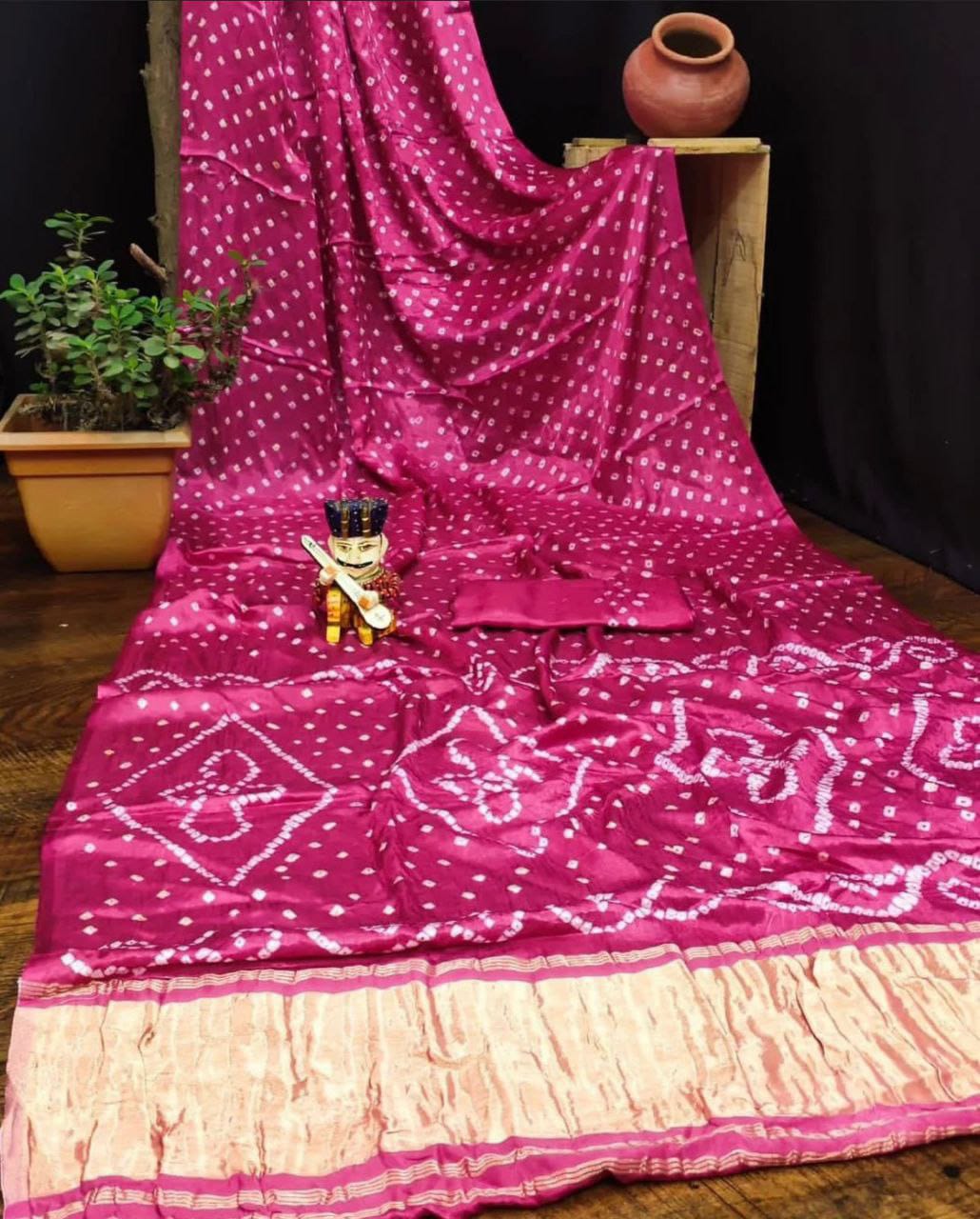 Gaji Silk Original Bandhani Saree ❤️