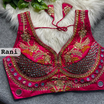 SABYASACHI INSPIRED BEADS & REAL MIRROR WORK BLOUSE