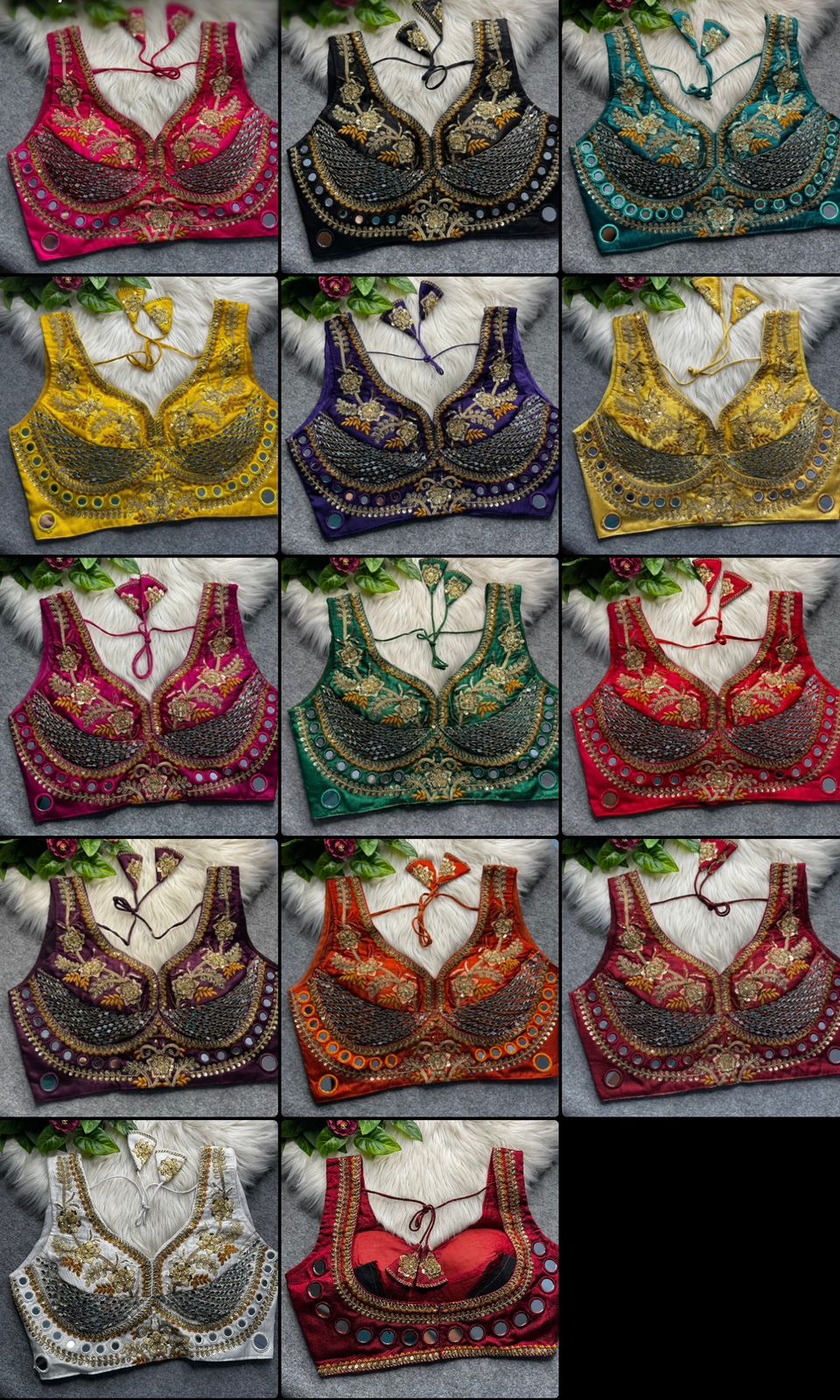 SABYASACHI INSPIRED BEADS & REAL MIRROR WORK BLOUSE