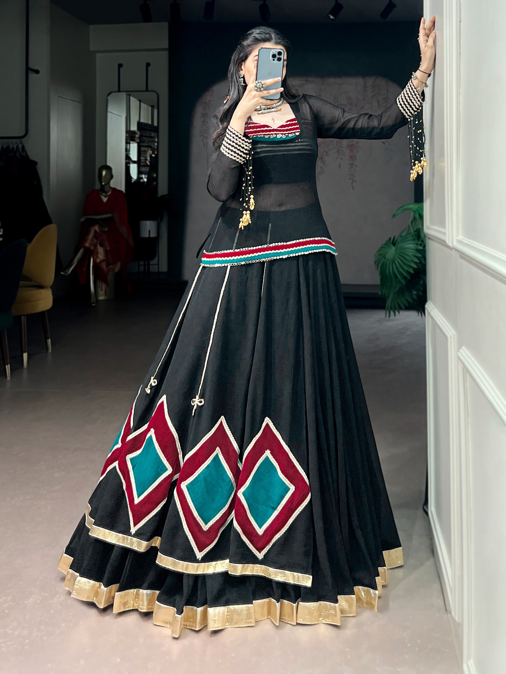 Marble fabric Navratri outfit