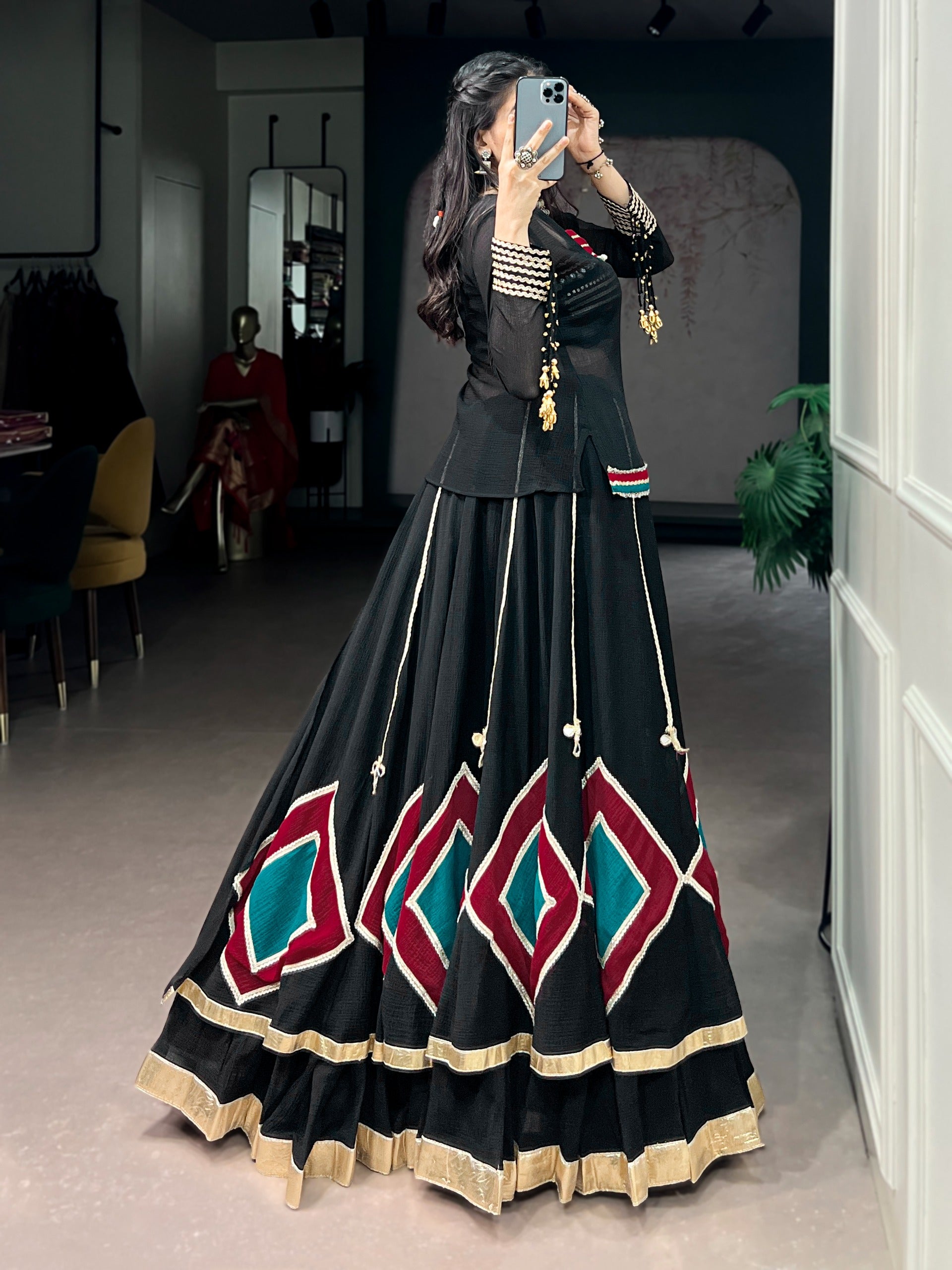 Marble fabric Navratri outfit