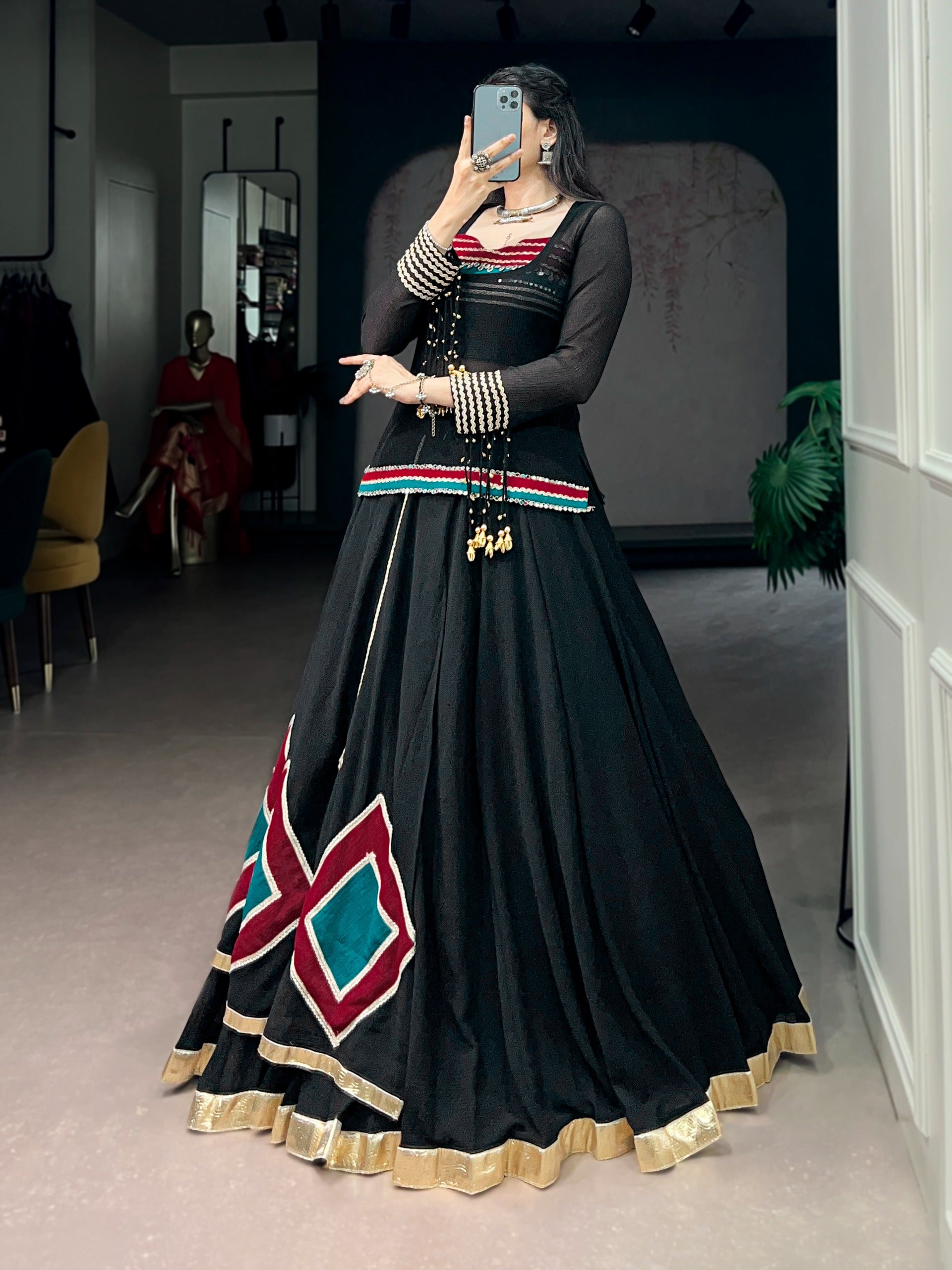 Marble fabric Navratri outfit