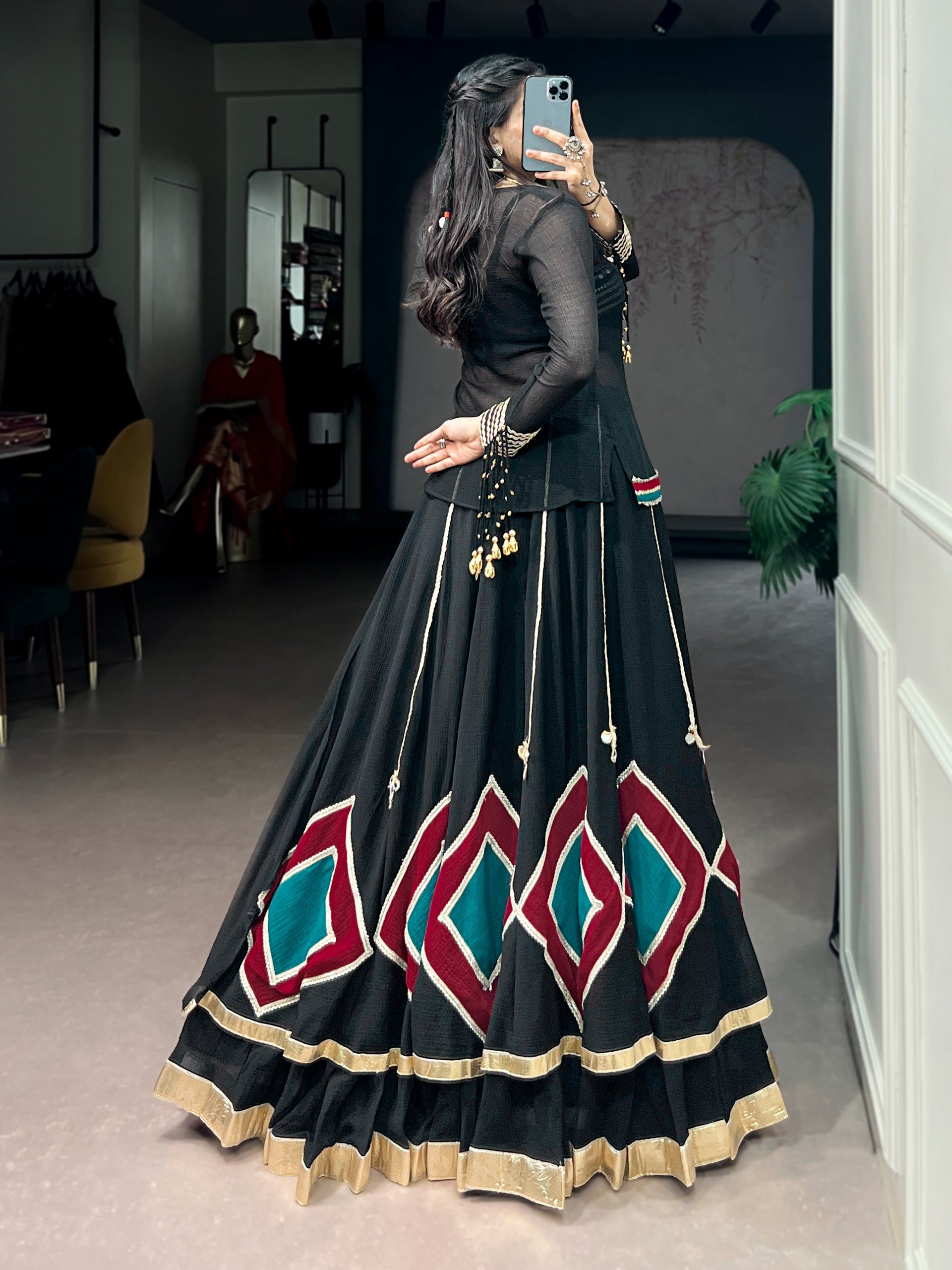Marble fabric Navratri outfit