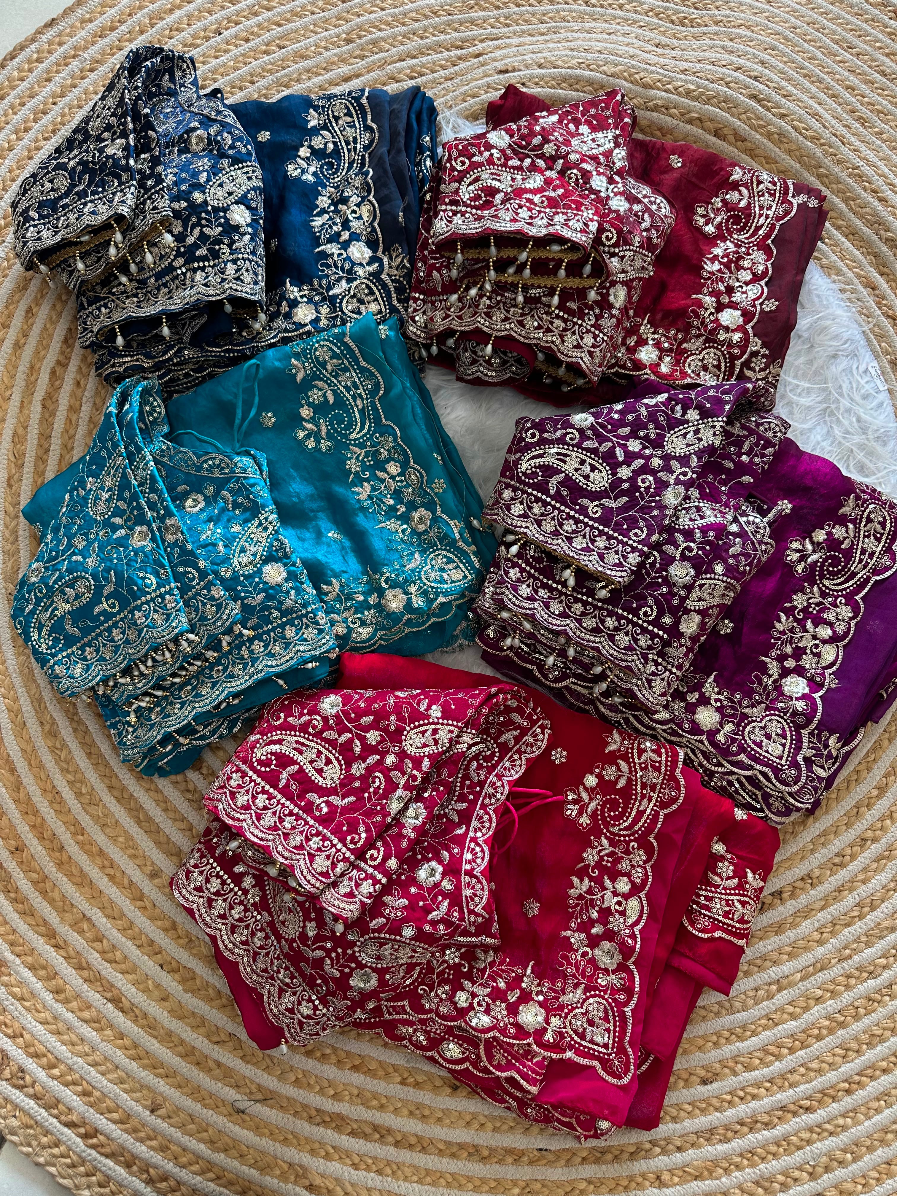 Exclusive pure soft fandy satin silk saree