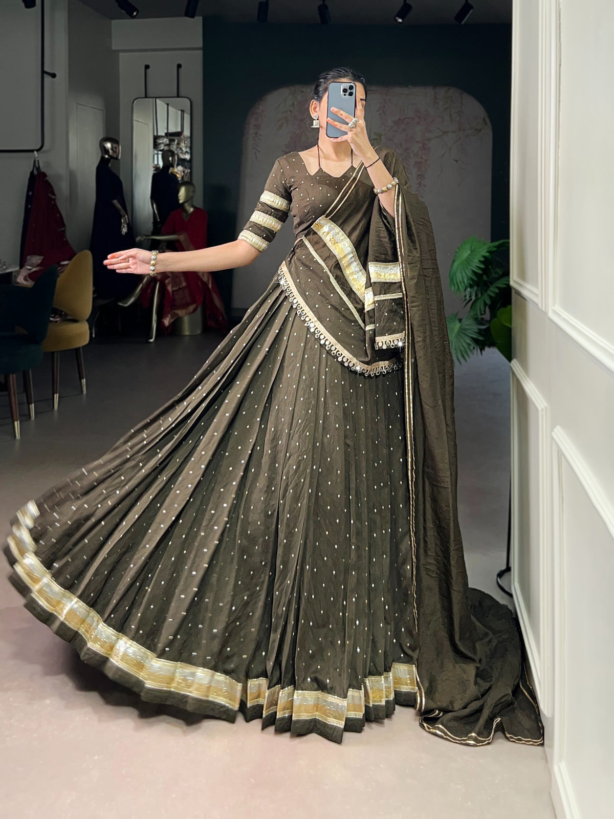 Chanderi classic lehenga