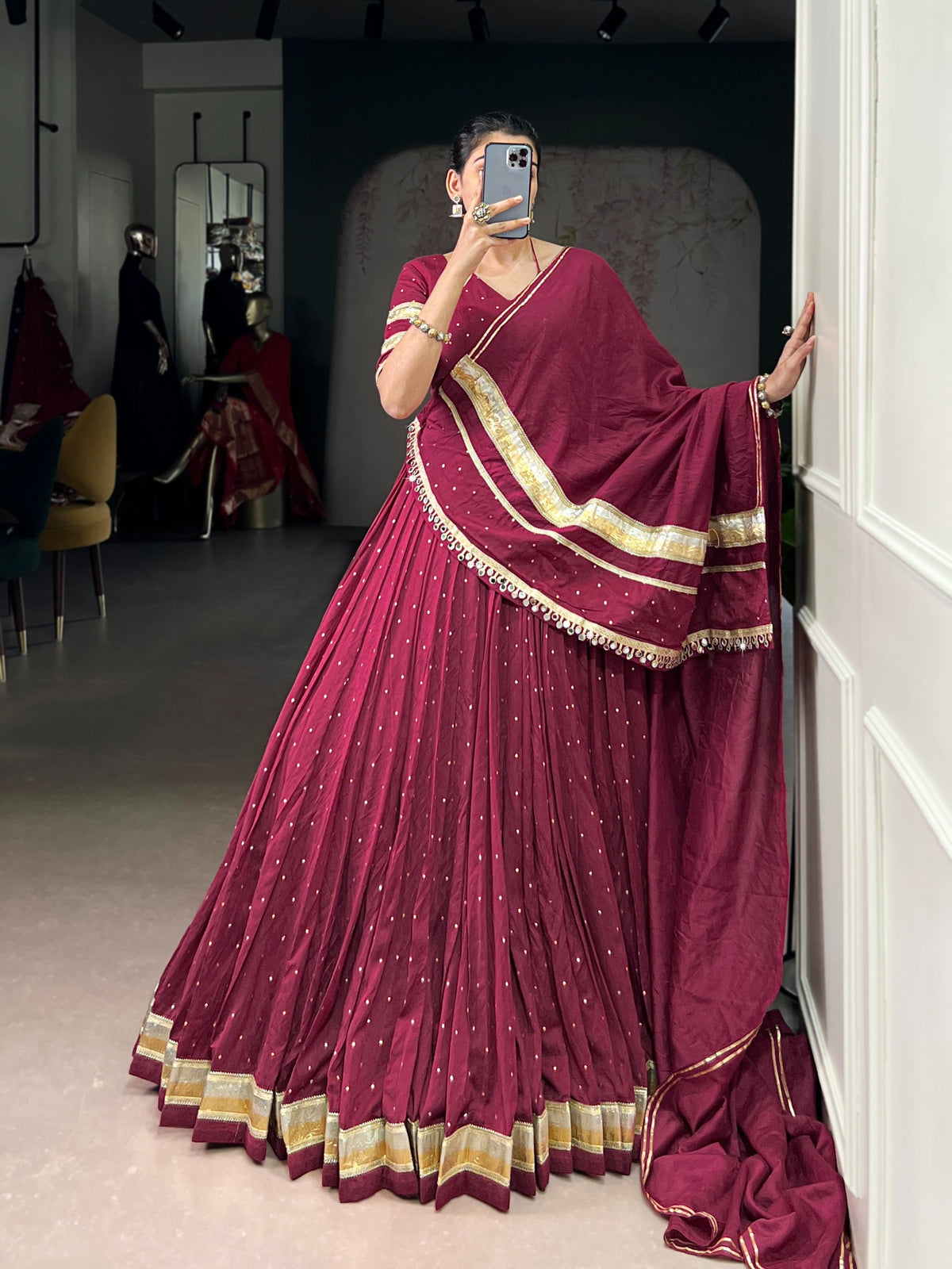 Chanderi classic lehenga