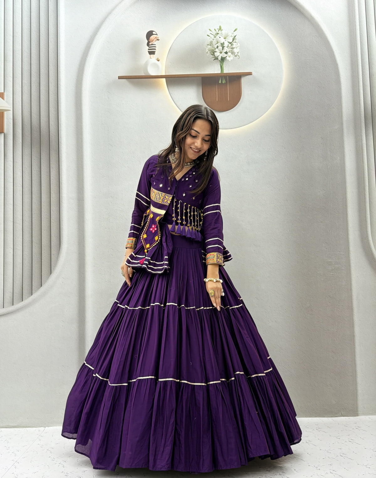 Navratri hand Work Lehenga
