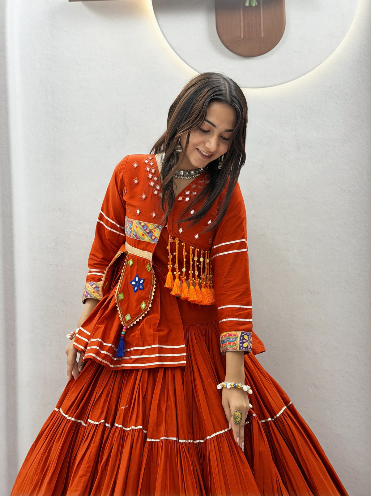 Navratri hand Work Lehenga