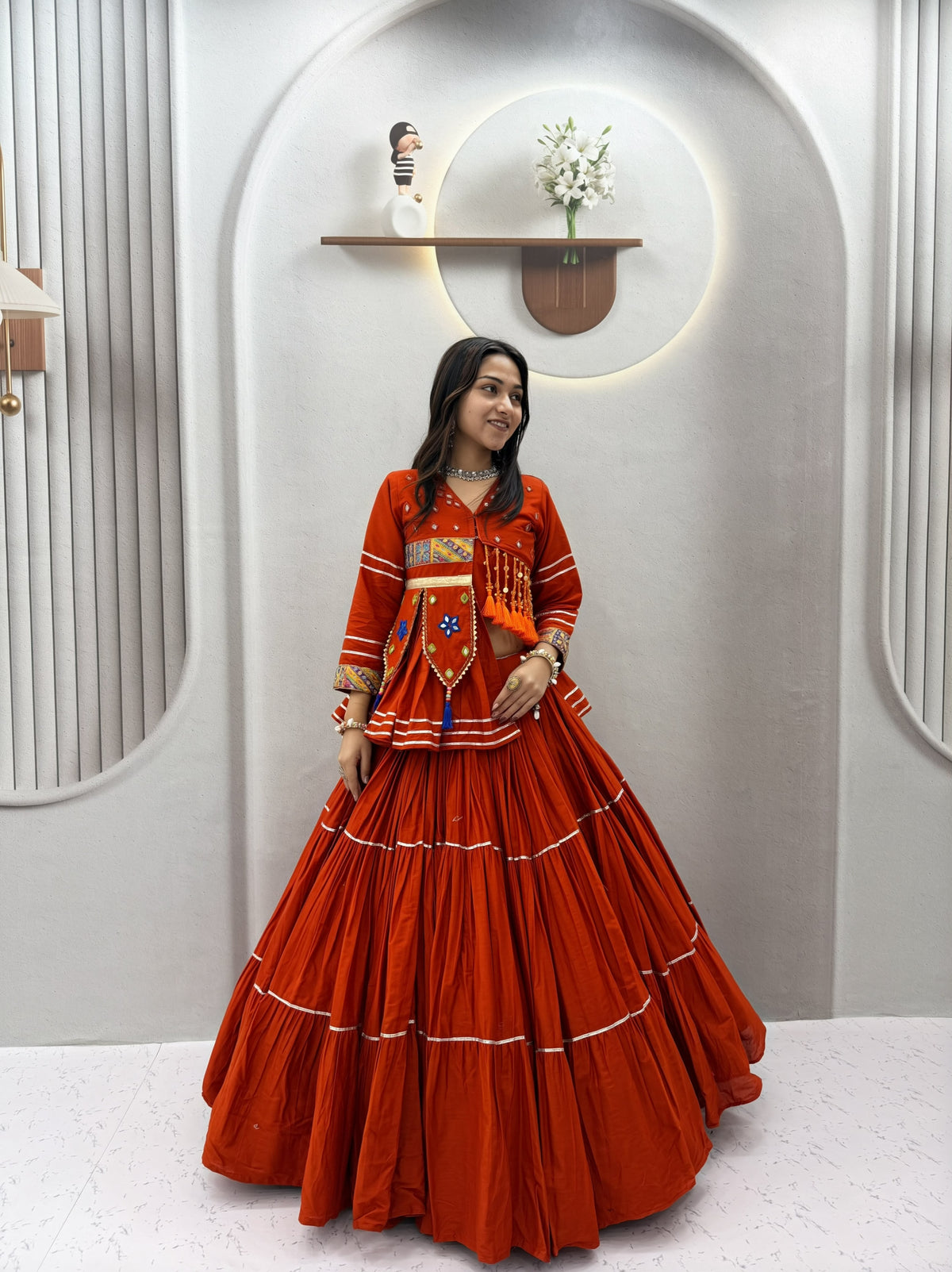 Navratri hand Work Lehenga