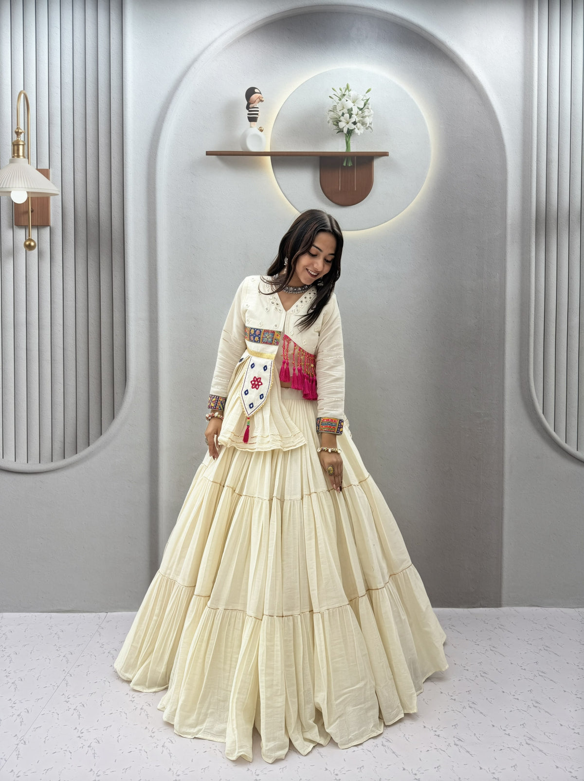 Navratri hand Work Lehenga