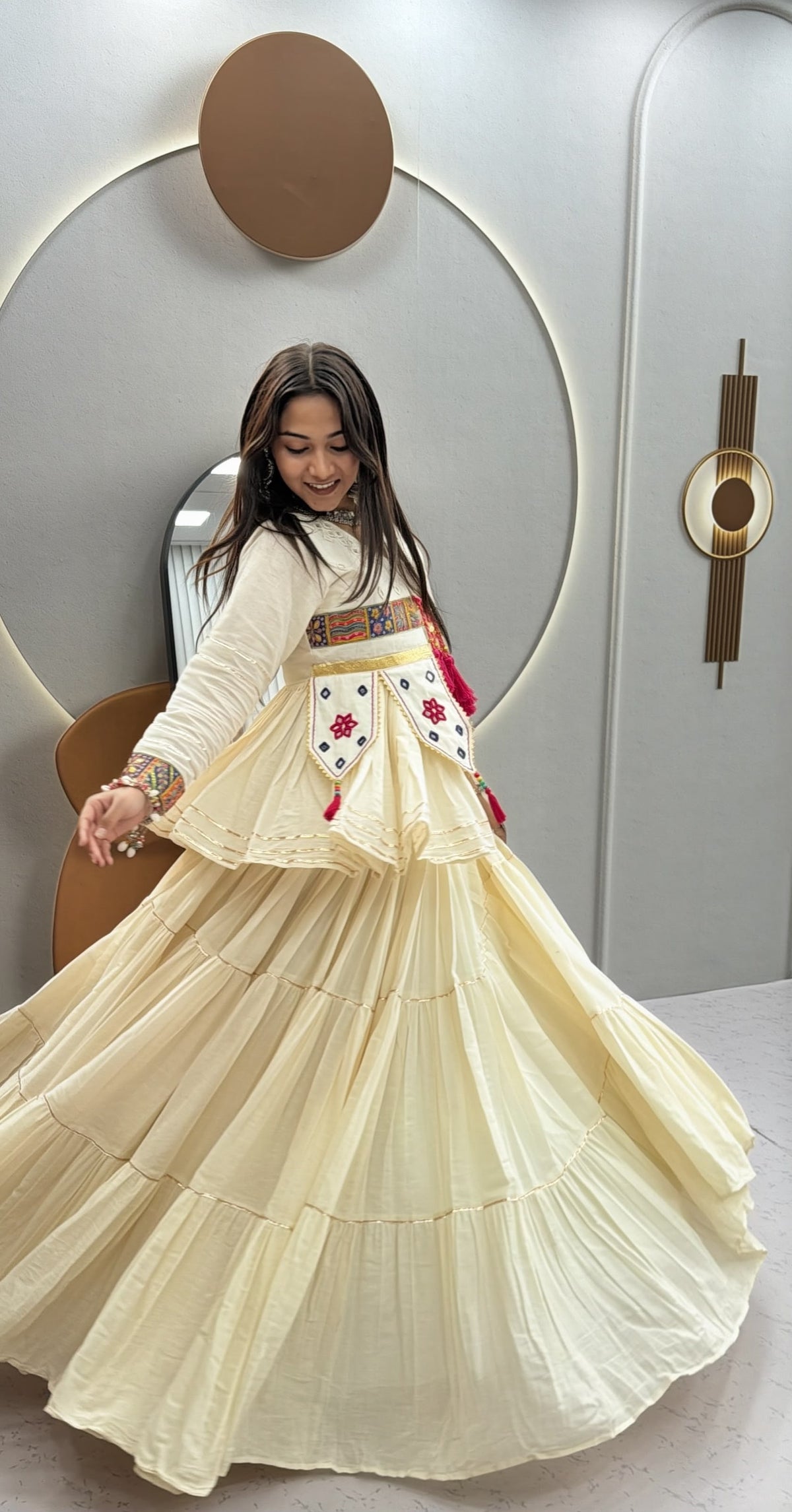 Navratri hand Work Lehenga