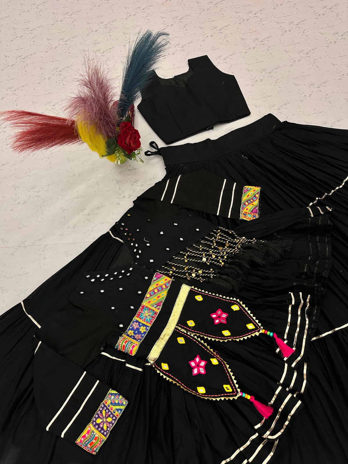 Navratri hand Work Lehenga