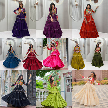 Navratri Special Gamathi Work Lehenga choli