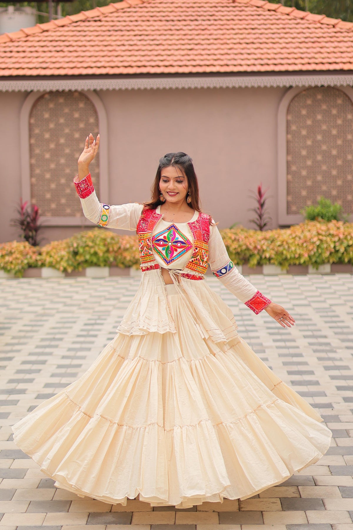 Navratri Special Gamathi Work Lehenga choli