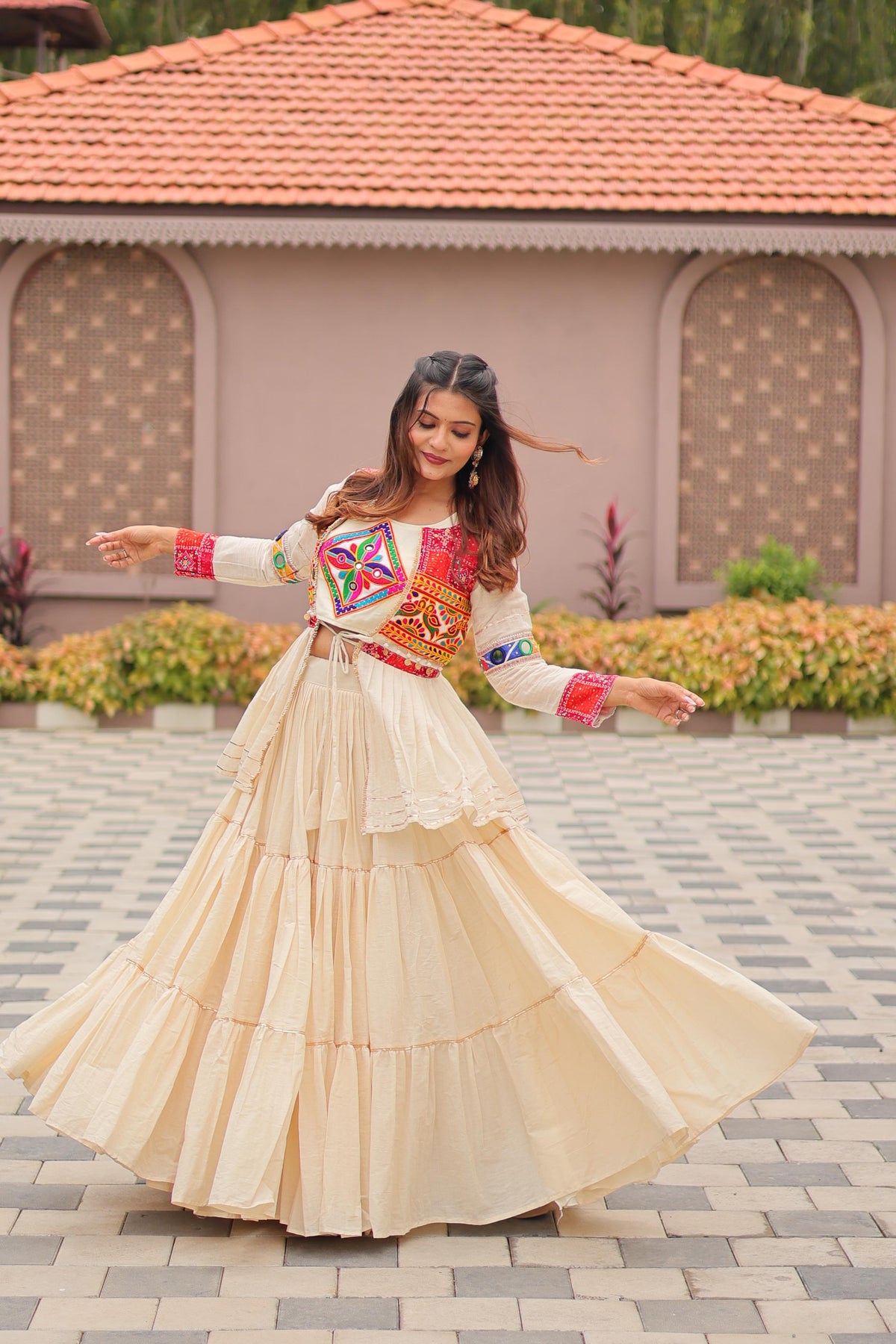 Navratri Special Gamathi Work Lehenga choli