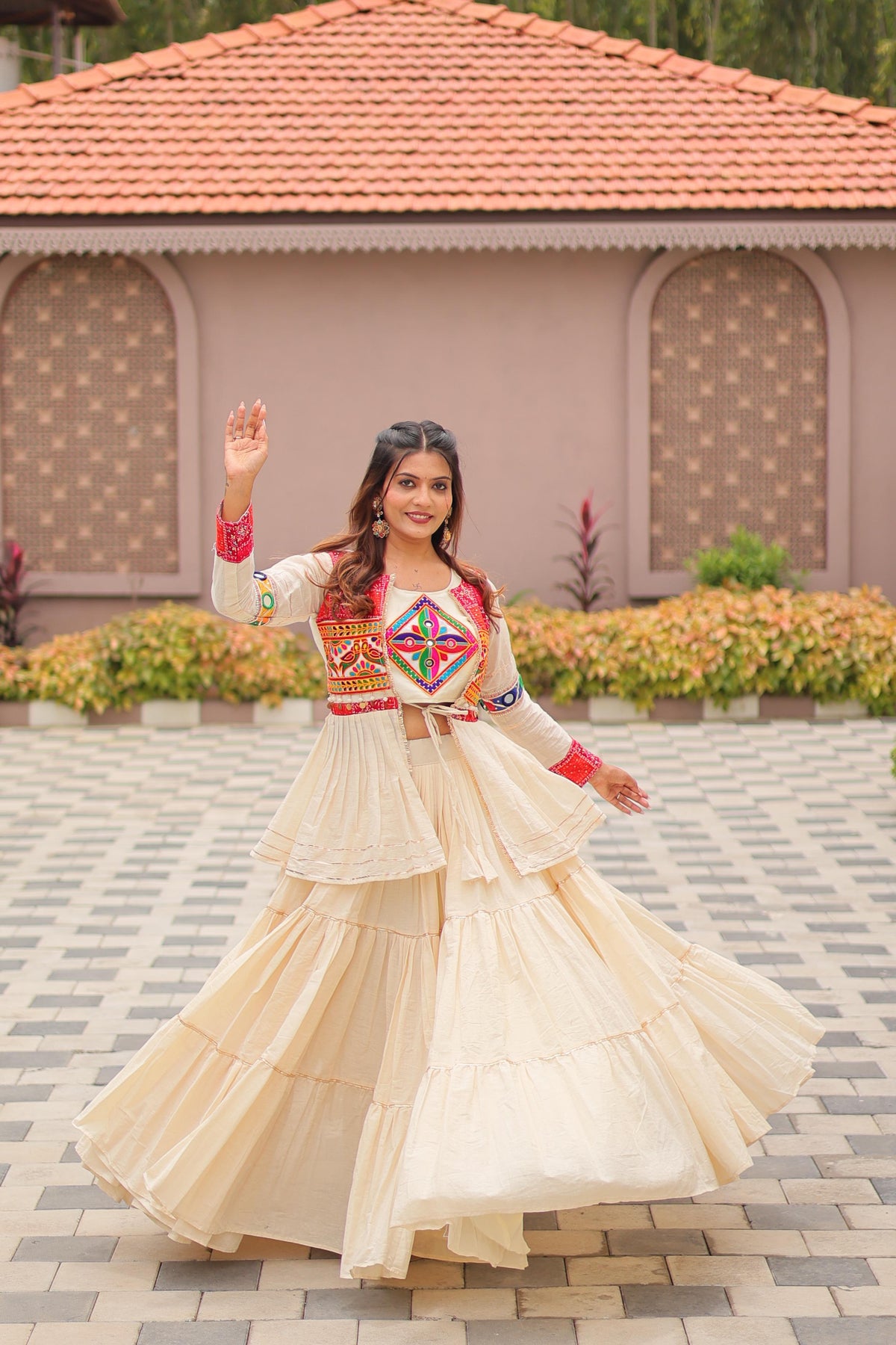 Navratri Special Gamathi Work Lehenga choli