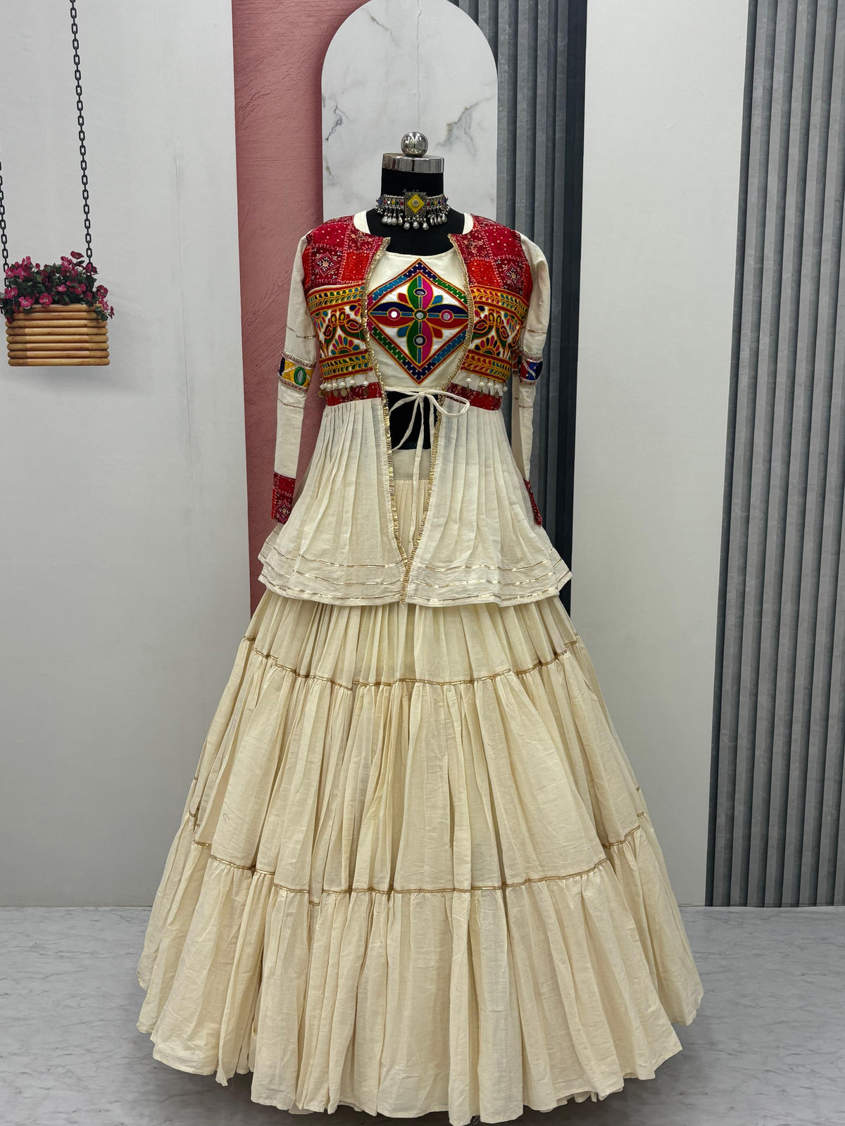 Navratri Special Gamathi Work Lehenga choli