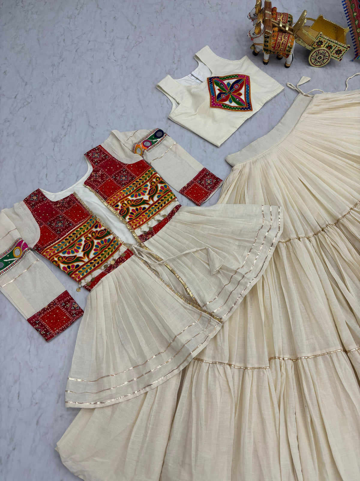 Navratri Special Gamathi Work Lehenga choli