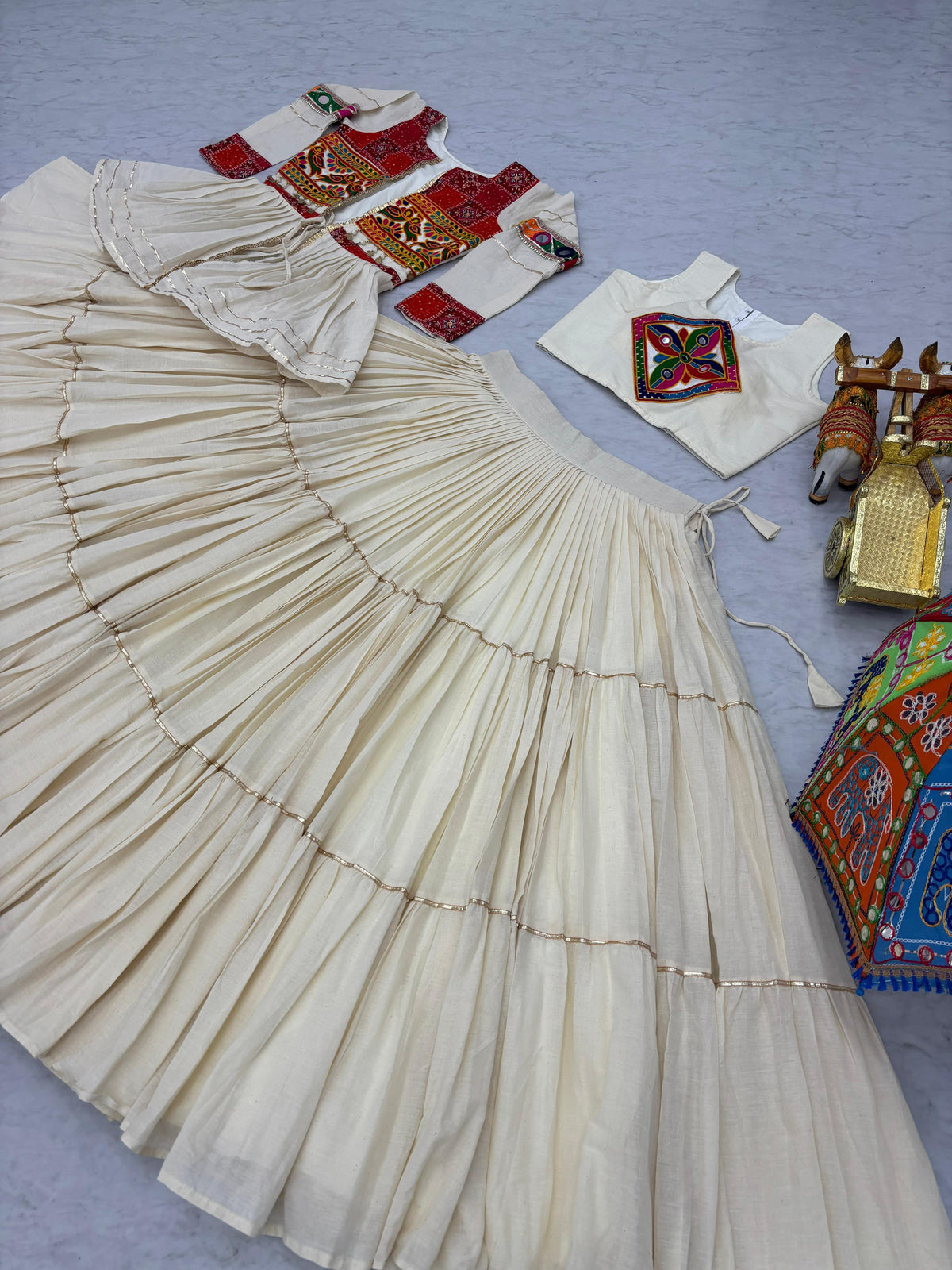 Navratri Special Gamathi Work Lehenga choli