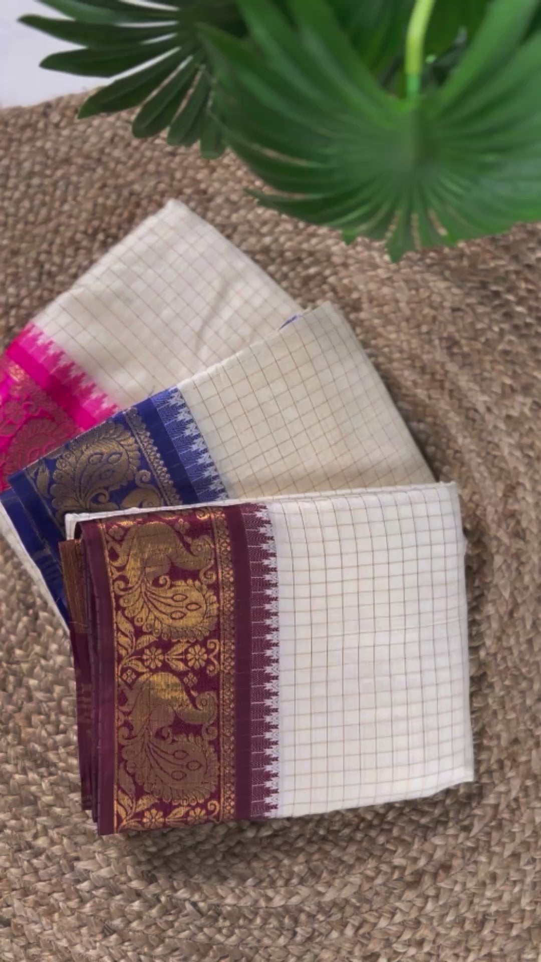 Poli Cotton Chex Saree