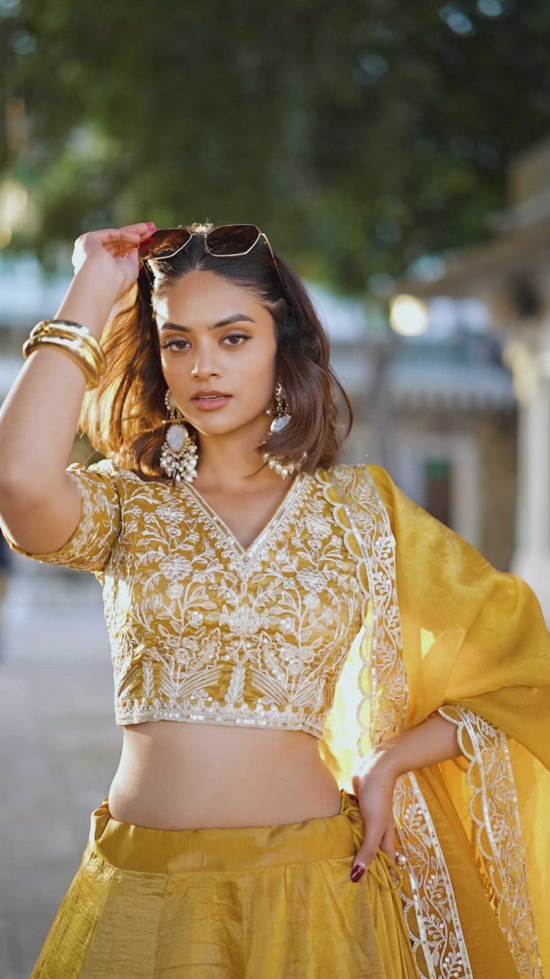 Goldie Plain Lehenga Choli