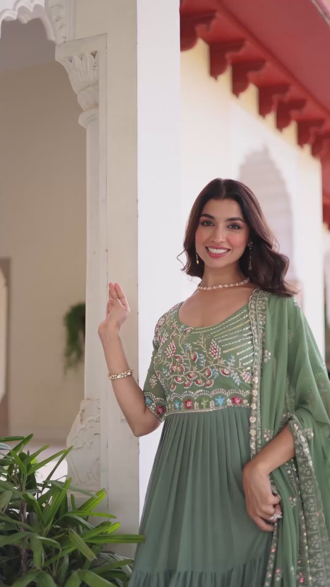 Designer Faux Blooming Gown