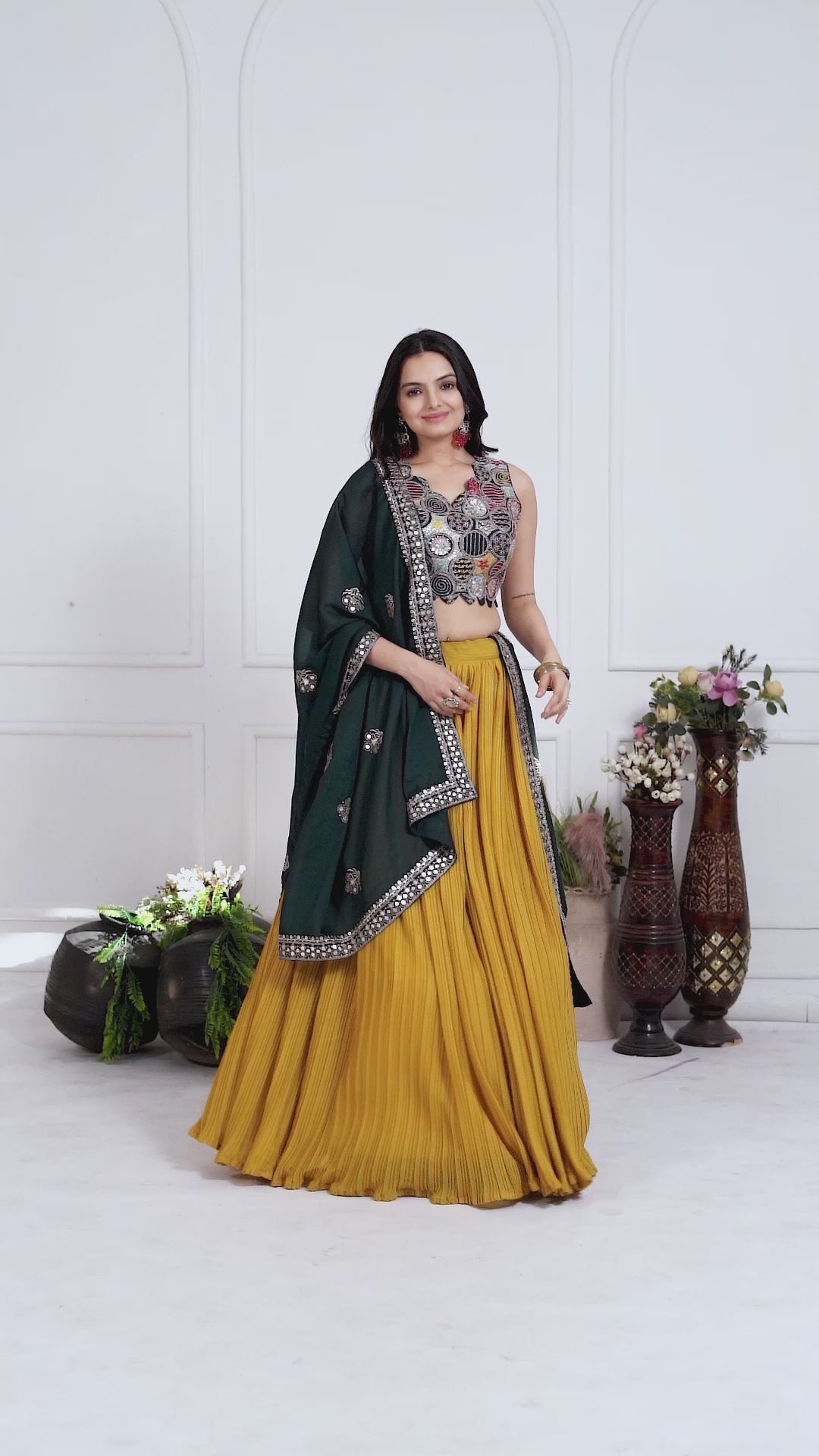 Star Fox Georgette Lehenga Set