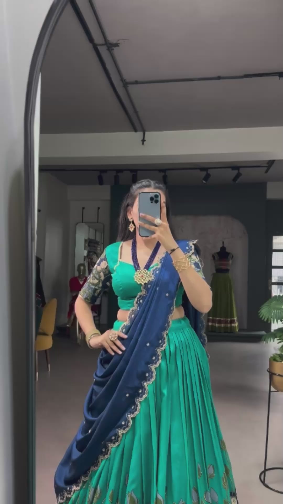 Tasar Silk Kalamkari Print Lehenga