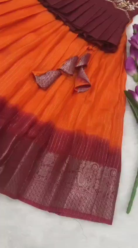 Kids Heavy Silk Lehenga Choli