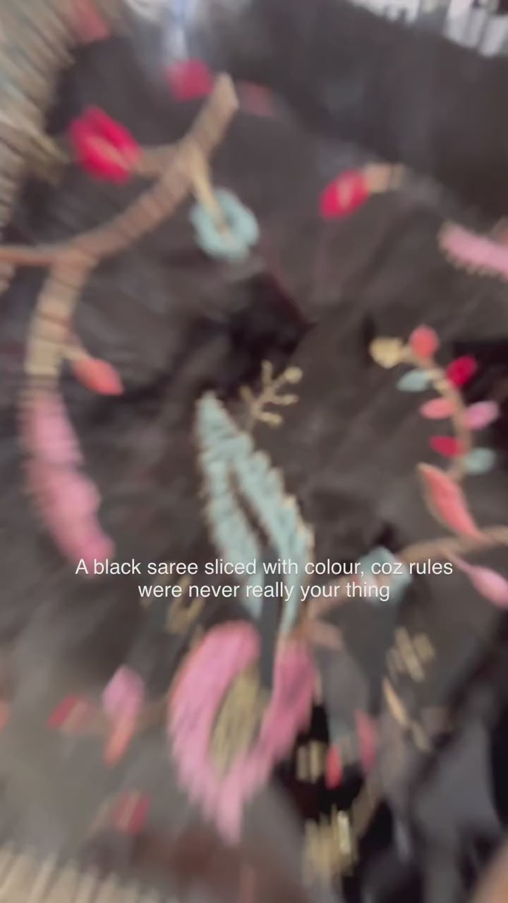 Pure Space Silk Embroidery Saree