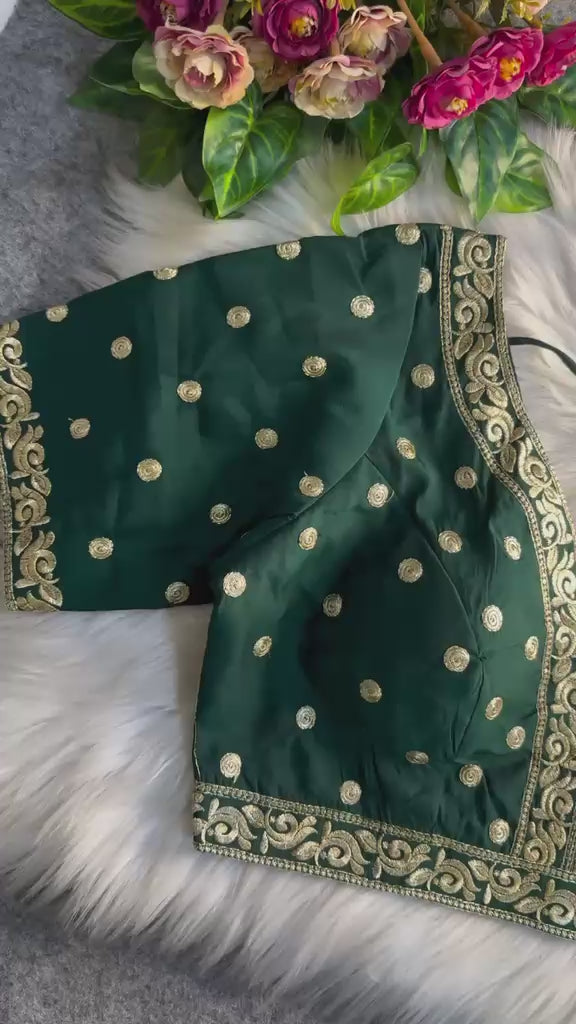 Partywear roman silk blouse