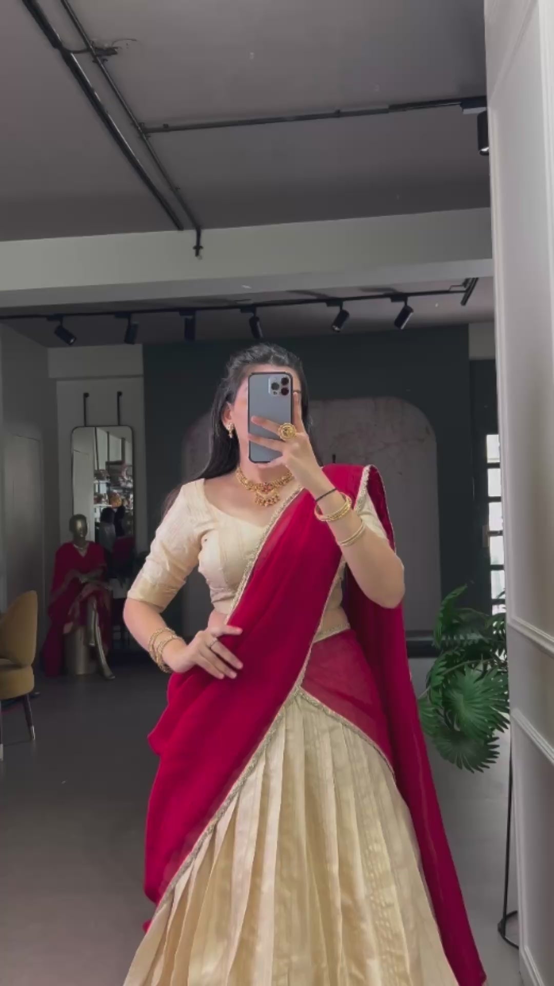 Handloom Zari Waving Work Lehenga