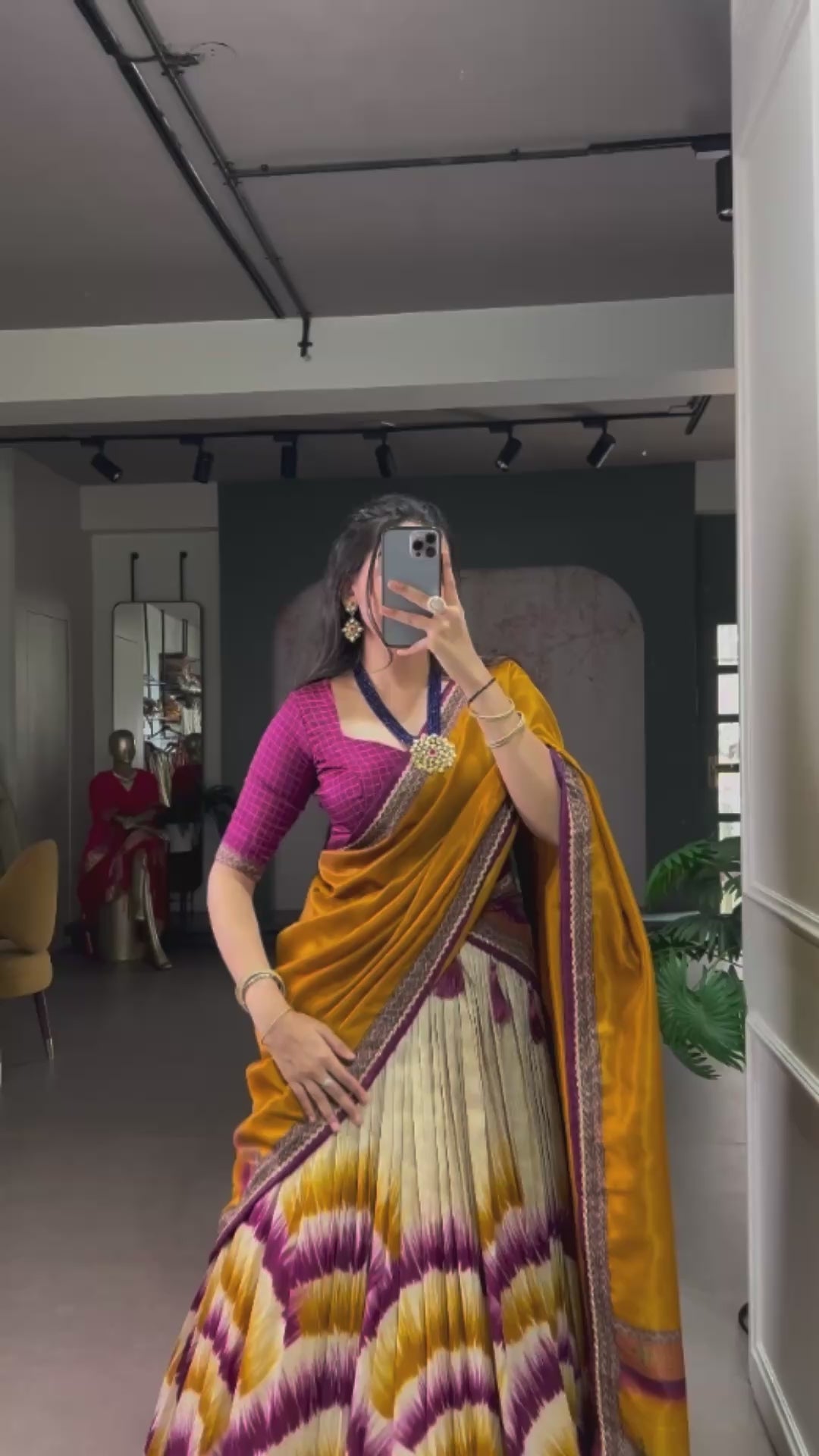 Tasar Silk Lehenga Set